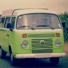 Green And White Volkswagen Combi paint by numbers