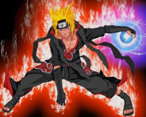Naruto Power Background paint by numbers