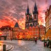 Prague Streets Czech Republic paint by numbers