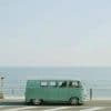 Van Parked Beside The Road Near Handrail And Ocean paint by numbers