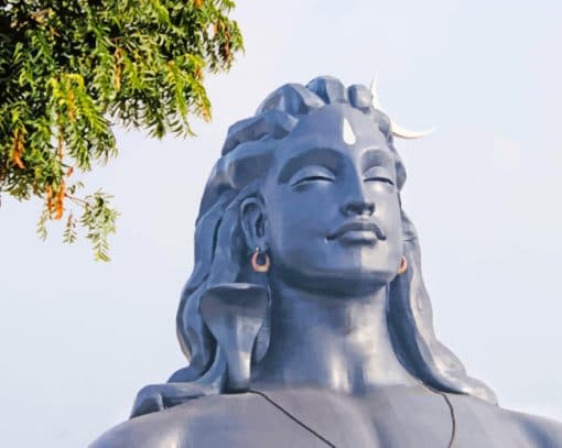 Adiyogi Shiva Statue paint by numbers