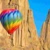 Air Baloon In Mountain Clif paint by numbers