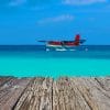 Airplane Sea Wood Planks Seaplane paint by numbers
