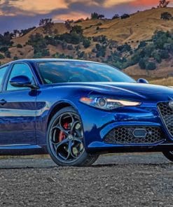 Blue Alpha Romeo paint by numbers
