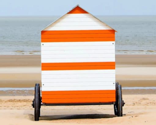 Wooden Beach Cabin paint by numbers