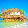 Beach Island House paint by numbers