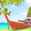 Boat On Krabi Island paint by numbers