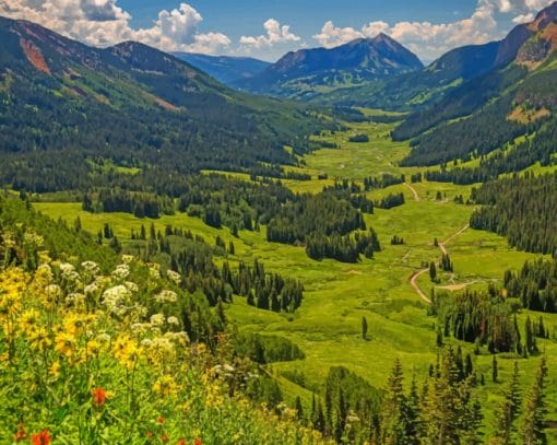 Crested Butte Colorado paint by numbers