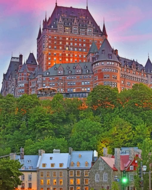 Fairmont Le Château Frontenac Hotel Canada paint by numbers