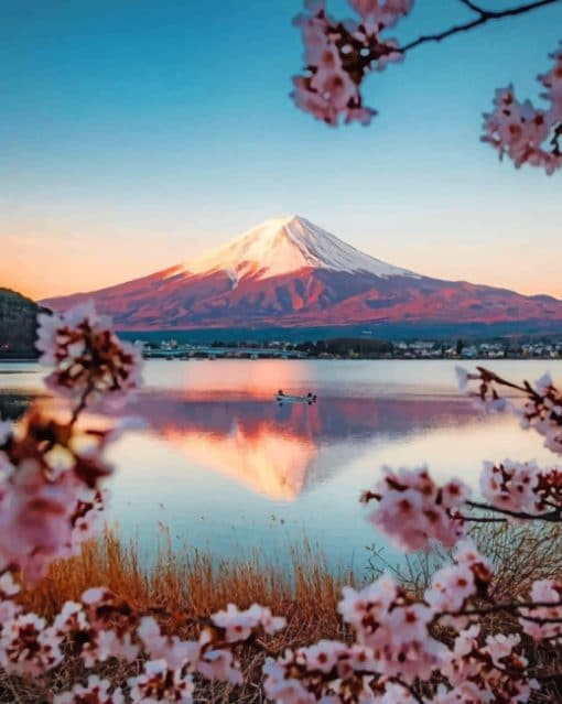 Kawaguchiko Tenjozan Park Japan paint by numbers