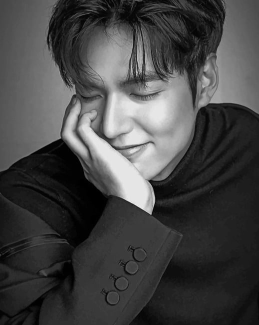 Lee Min Ho Black And White paint by numbers