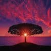 Lonely Tree During Dusk Paint By Numbers
