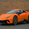 Orange Lamborghini Huracan Car paint by numbers