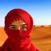 Scarf Eyes Glance In Desert Sand paint by numbers