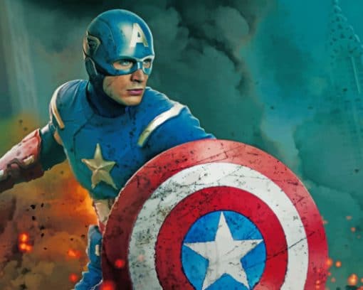 The Avengers Captain America Hero paint by numbers
