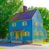 Yellow Blue House Paint By Numbers