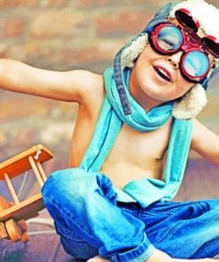 Young Pilot Kid paint by numbers