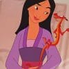 Aesthetic Disney Princess Moulan paint by numbers