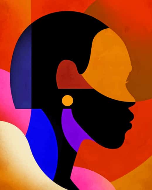 African Girl Modern Art paint by numbers