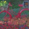 Red Bicycle And Flowers paint by numbers