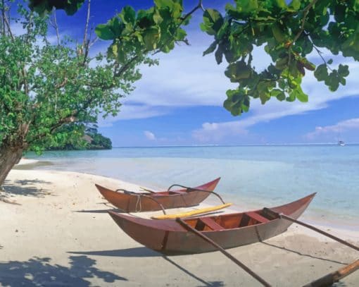 Hana Iti Beach paint by numbers