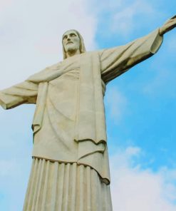Jesus The Deliverer Statue In Brazil paint by numbers