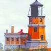 Lighthouse Building On Cliff paint by numbers