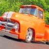 Old Orange Ford Takuache Truck paint by numbers