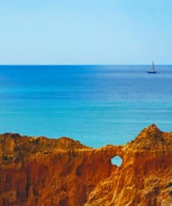 Portugal Rocks With Boat paint by numbers