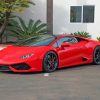 Red Lamborghini paint by numbers