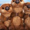 Sea Otters Finding Dory paint by numbers