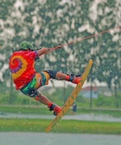Wave Surfing paint by numbers