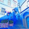 The Blue City Morocco paint by numbers