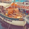 White And Brown Boat paint by numbers