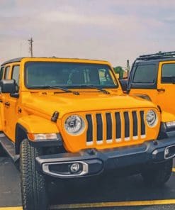 Yellow Jeep Patriot paint by numbers