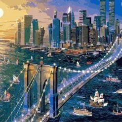 New York Brooklyn Bridge - Cities Paint By Number
