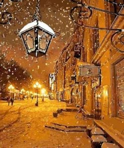 Snowy Christmas Night – Cities Paint By Number