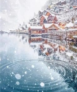 The Frozen Lake – Snow Paint By Number