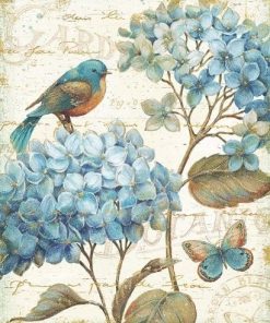 Blue Garden Bird – Paint By Numbers