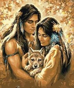Native American Couple paint by numbers