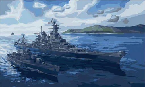 Military Ships Paint By Numbers