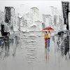 New York Skyline in Black and Red Paint by numbers