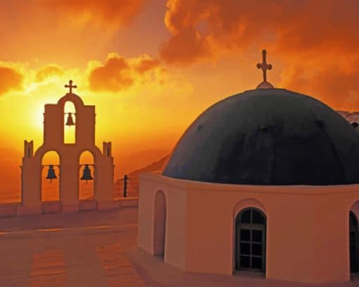 Church Bells At Sunset paint by numbers
