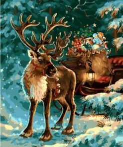 Christmas Elk – Animals Paint By Number