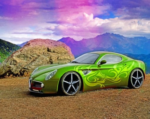 Green Alfa Romeo Paint By Numbers