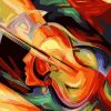 Abstract Guitar paint by numbers