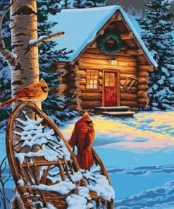 House On Frozen Forest – Landscape Paint By Number