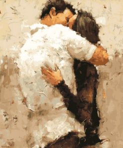 Romantic Kiss And Hug paint by Numbers
