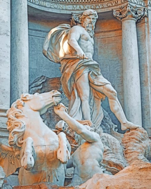 Poseidon In Rome Paint By Numbers