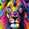 Colorful Lion Animals –  Paint By Number